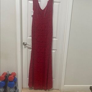 Windsor Red Lace Maxi Dress